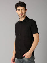 Load image into Gallery viewer, Polycotton Black color Half Sleeve Formal shirt
