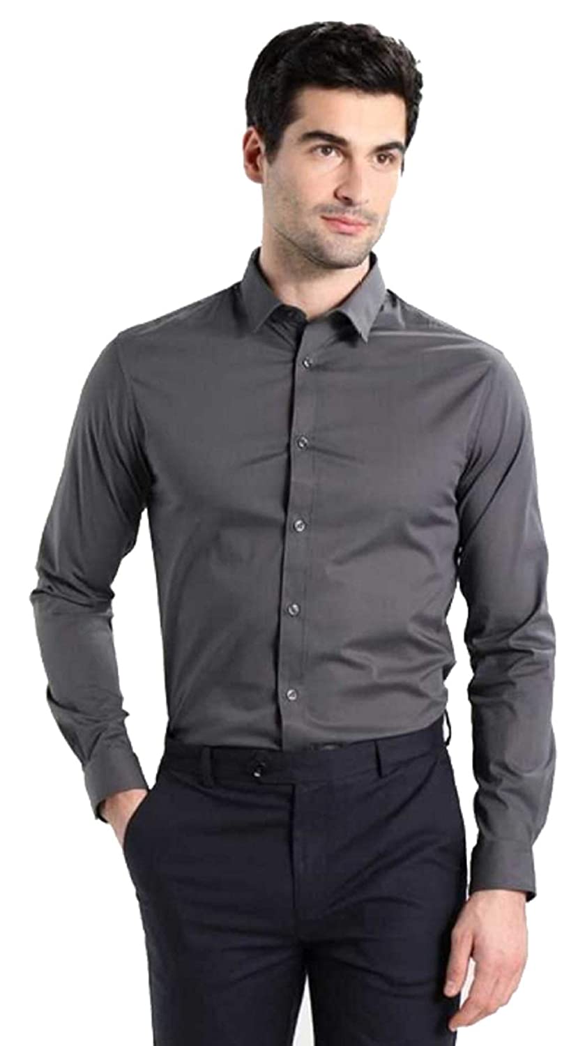 Polycotton Grey color Full Sleeve Formal shirt