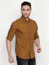 Load image into Gallery viewer, Polycotton Khaki color Full Sleeve Formal shirt
