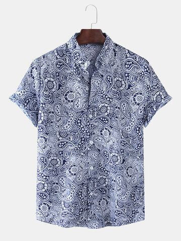 Blue Color Digital Printed Shirt