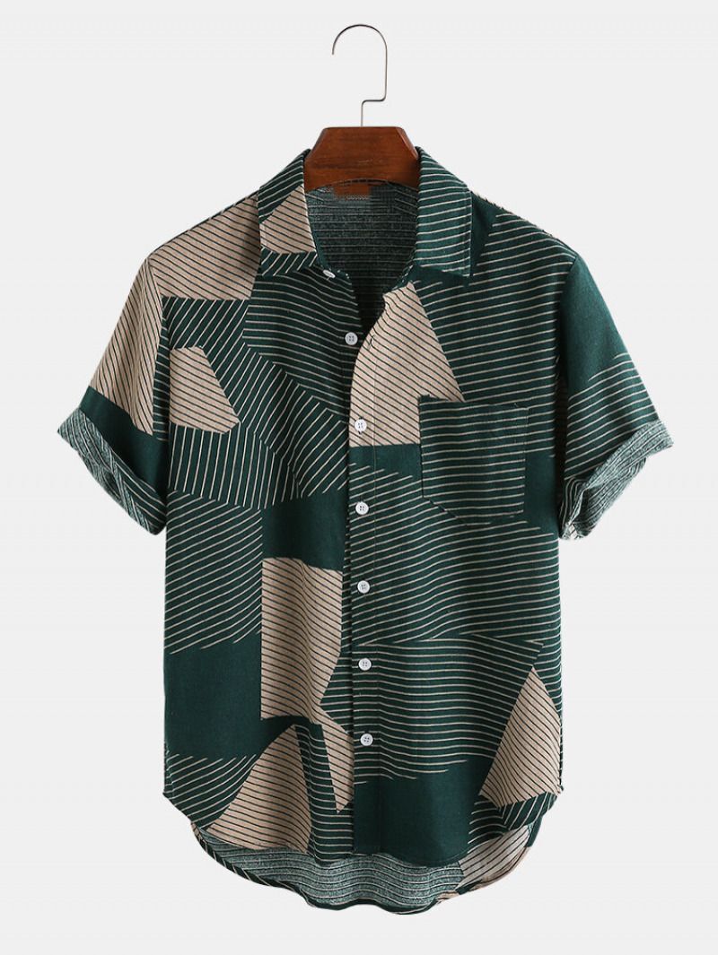 Green color Obstract Printed shirt