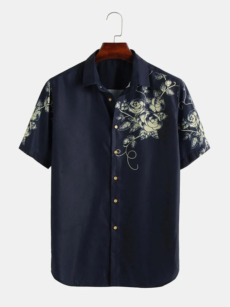 Blue colored Printed shirt