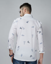 Load image into Gallery viewer, White Color Steamer Printed Casual Wear Shirt
