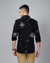Load image into Gallery viewer, Black Color Flower Printed Casual Wear Shirt
