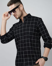 Load image into Gallery viewer, Black Color Chex Printed Casual Wear Shirt
