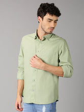 Load image into Gallery viewer, Polycotton Light Green color Full Sleeve Formal shirt
