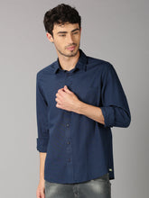 Load image into Gallery viewer, Polycotton Navy Blue color Full Sleeve Formal shirt
