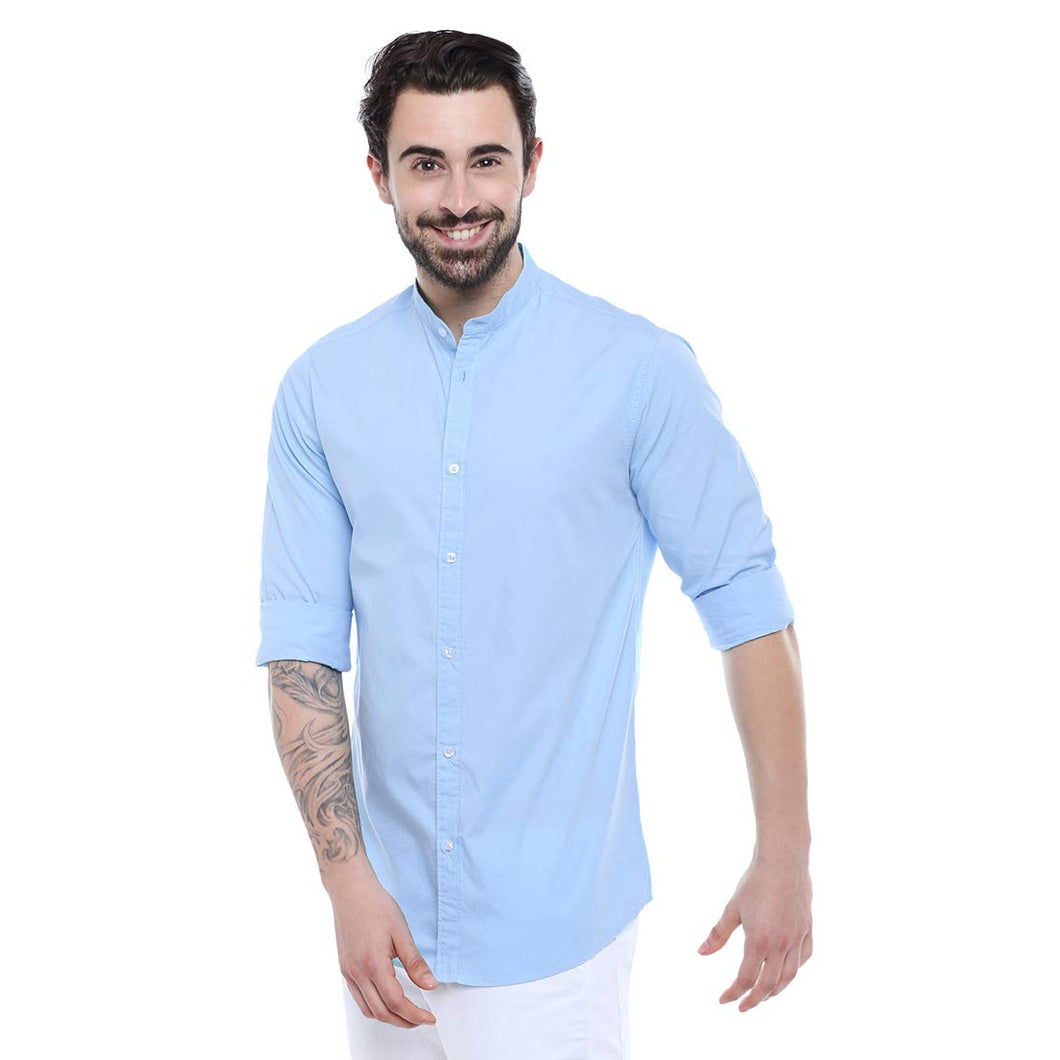 Polycotton Sky Blue color Full Sleeve Formal shirt