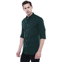 Load image into Gallery viewer, Polycotton Bottle Green color Full Sleeve Formal shirt
