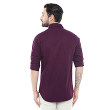 Load image into Gallery viewer, Polycotton Wine color Full Sleeve Formal shirt
