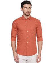 Load image into Gallery viewer, Polycotton Orange color Full Sleeve Formal shirt
