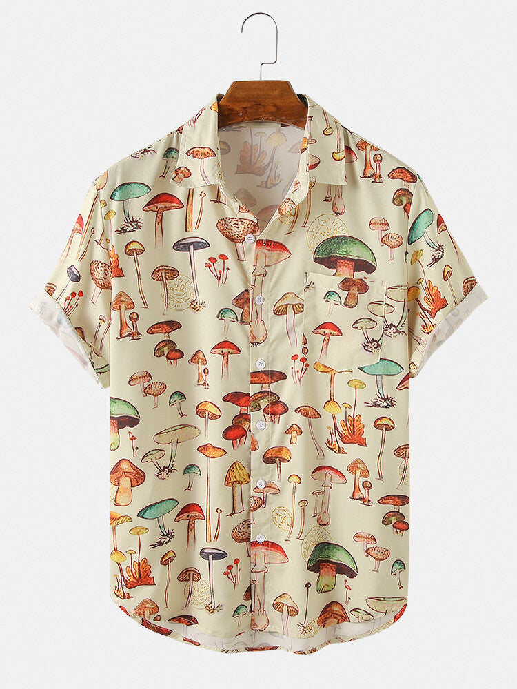 Mashroom Printed beach Wear shirt