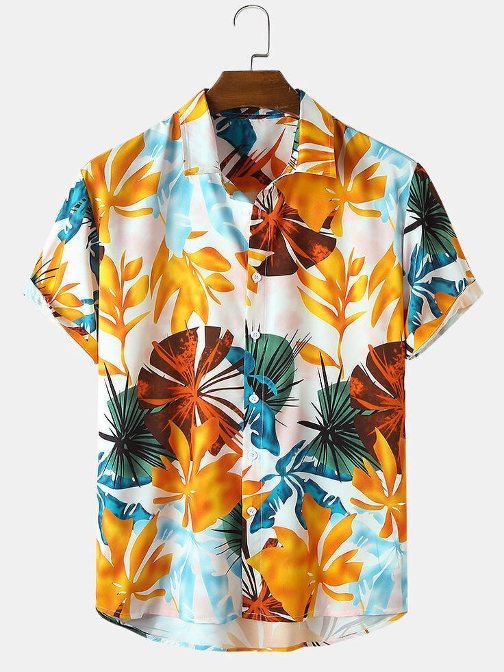 Multicolor beach Wear Floral Digital Printed Shirt