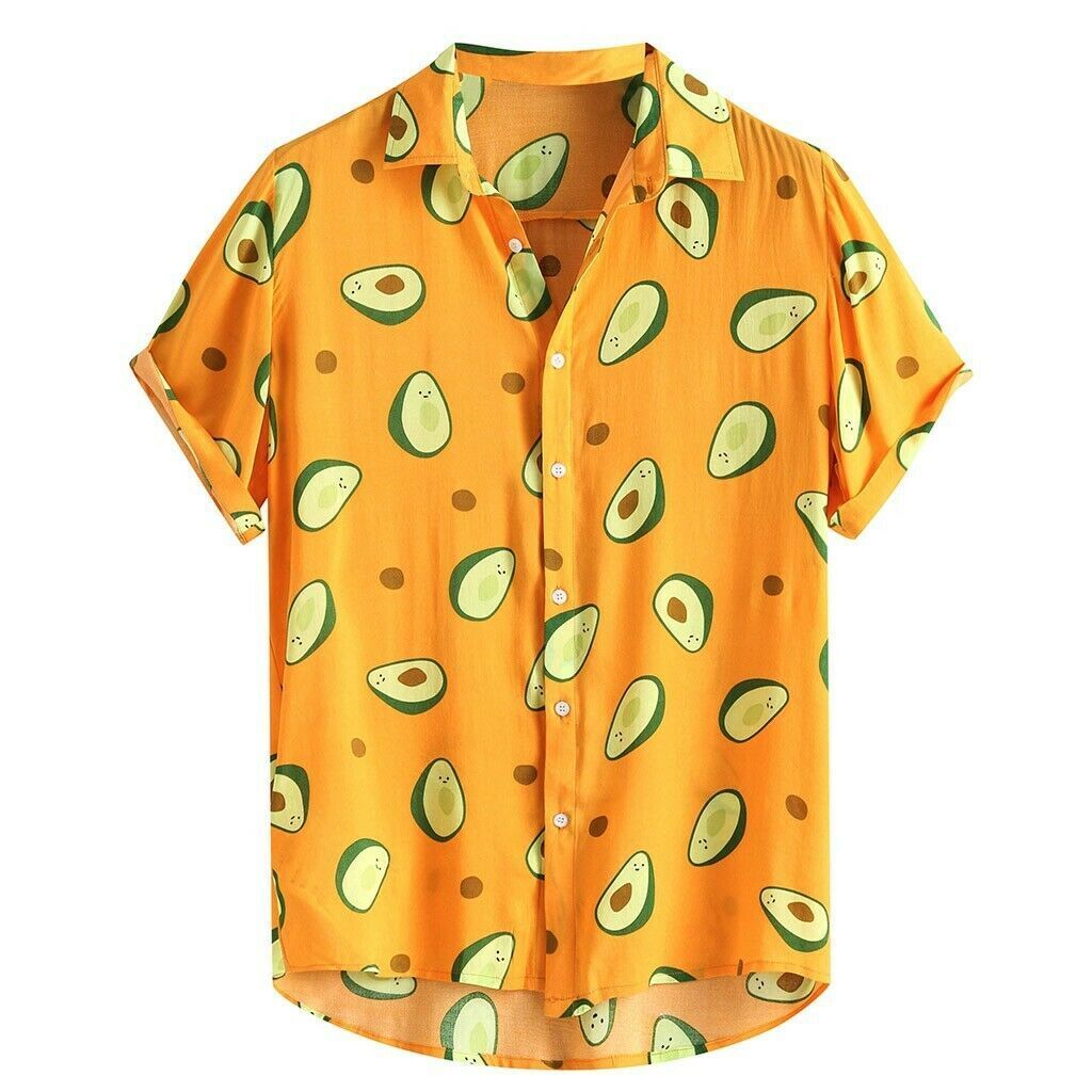 yellow Color Avocado Printed shirt
