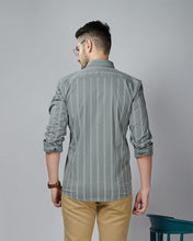 Load image into Gallery viewer, Gray Color Lining printed Casual Wear Shirt
