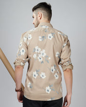 Load image into Gallery viewer, Cream color Flower printed Casual Shirt
