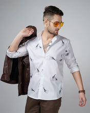 Load image into Gallery viewer, White color Giraffe Printed Casual Wear Shirt
