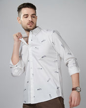 Load image into Gallery viewer, White color Bullet Printed Casual Wear Shirt
