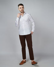 Load image into Gallery viewer, White color Bird Printed Casual Wear Shirt
