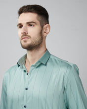 Load image into Gallery viewer, Green color lining Printed Casual Wear shirt
